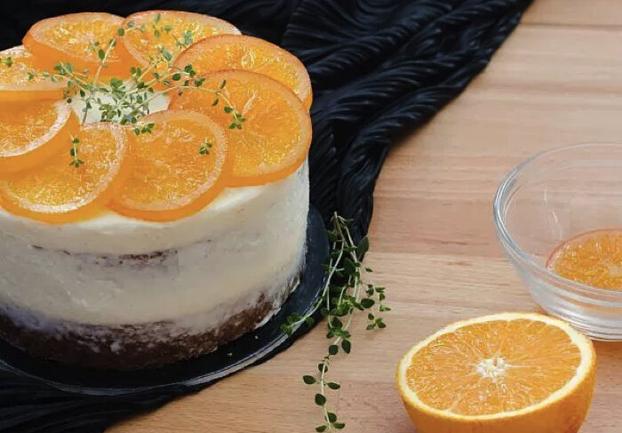 морковно- имбирный торт с апельсиновыми долькам