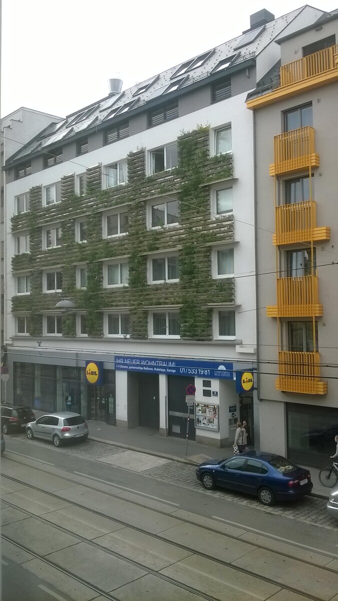 Все рядом - продукты почти напротив, трамвайные остановки в пределах квартала, аптека - за углом, кафе и рестораны - в изобилии. Вена (Австрия).