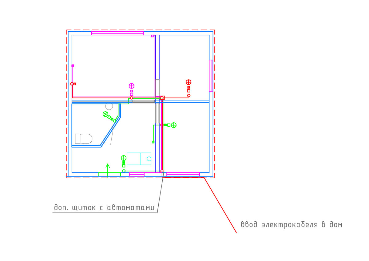 Разводка фаз по дому.