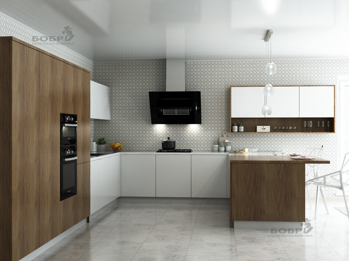 На фото модель кухни "Мишель". Производство мебельной фабрики "Бобр".