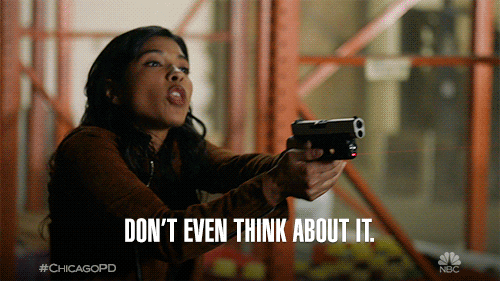 Say what you think about it. Dont think about it. Don't even think about it. Think about it gif.