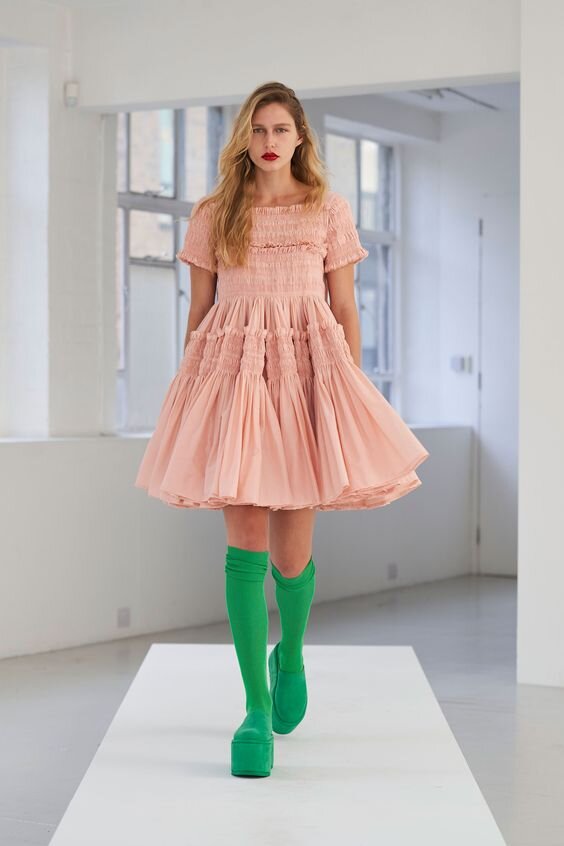 Molly Goddard Spring 2021 Ready-to-Wear fashion show now on Vogue Runway.