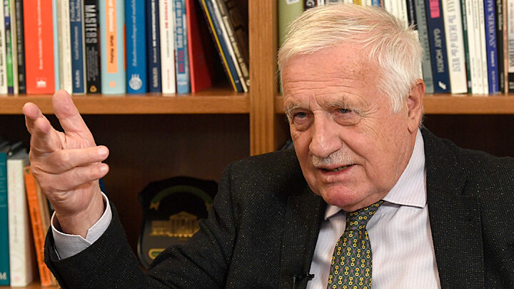 БЫВШИЙ ПРЕЗИДЕНТ И ПРЕМЬЕР ЧЕХИИ ВАЦЛАВ КЛАУС. ФОТО: MICHAL KRUMPHANZL / GLOBALLOOKPRESS 