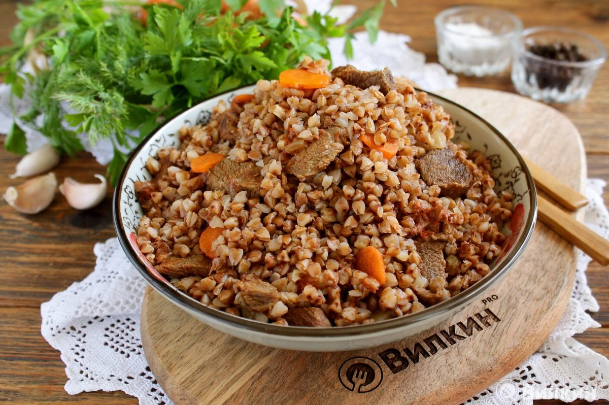 Гречка по купечески на сковороде