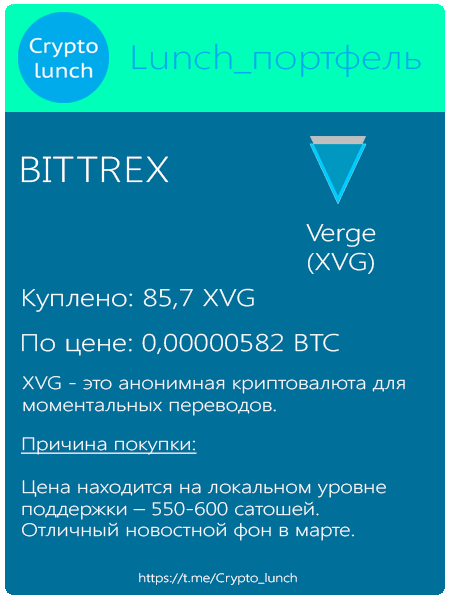 Наша инвестиция в XVG