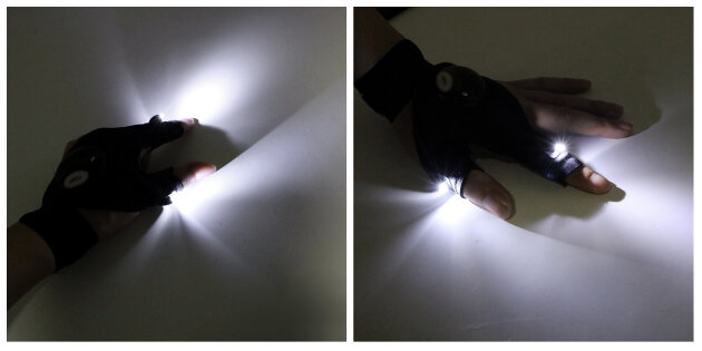 Будут незаменимы при ремонте, на рыбаке и других случаях. Застёгиваются на липучку,  подойдут на любую руку.