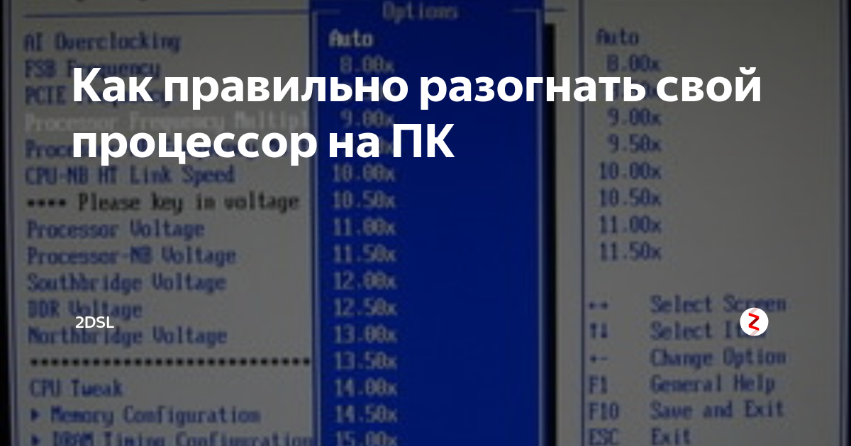 как разогнать свой процессор