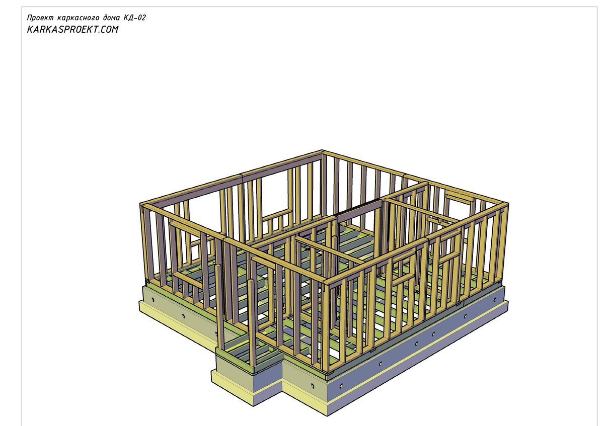 Чертежи каркасных домов