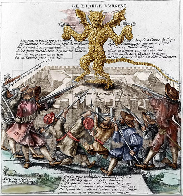 Карикатура на пирамиду Джона Ло