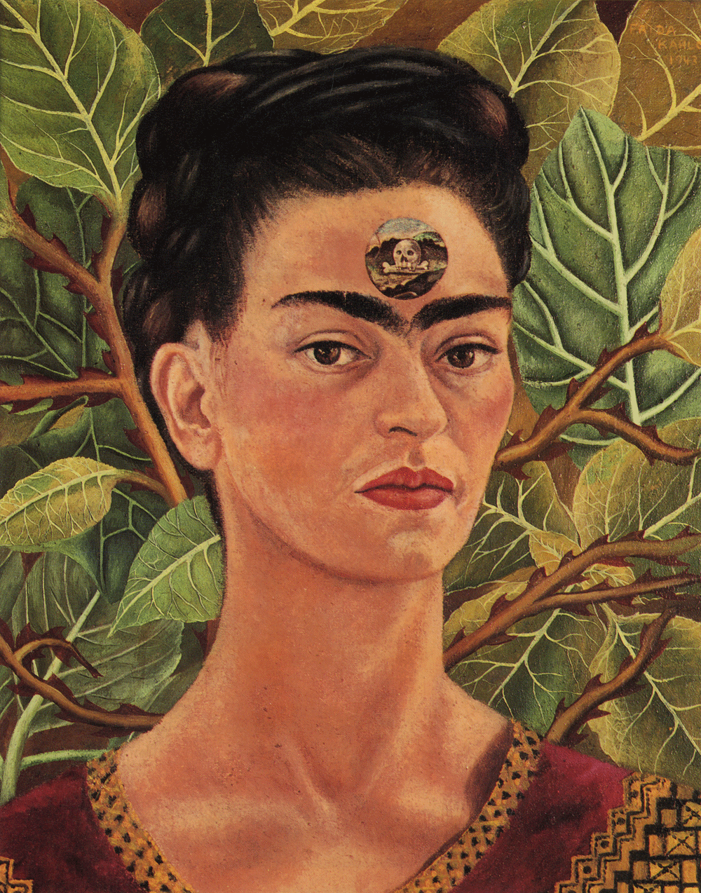 Фрида Кало, 1943, "Думая о смерти"