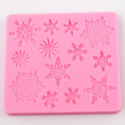 1PC 3D christmas decorations snowflake Lace chocolate Party DIY fondant baking cooking silicone cake mold decorating tools