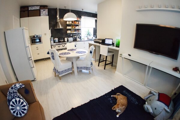 В некоторых российских квартирах можно создать настоящую «скандинавию». Иногда такая квартира — бывшая коммуналка в дореволюционном доме