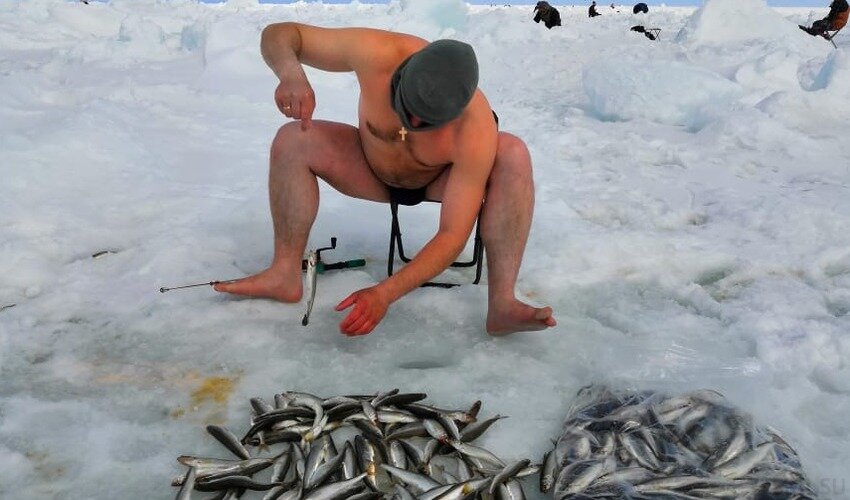Подледная рыбалка на море