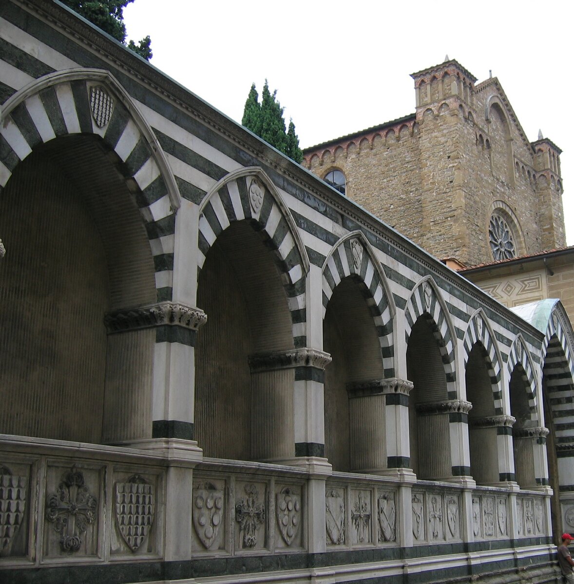 Правый фасад церкви Санта-Мария Новелла.