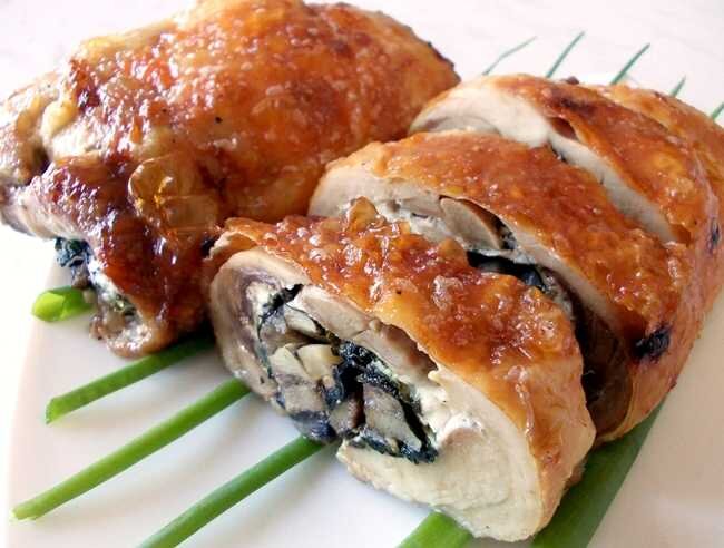 Мясные рулетики с грибами