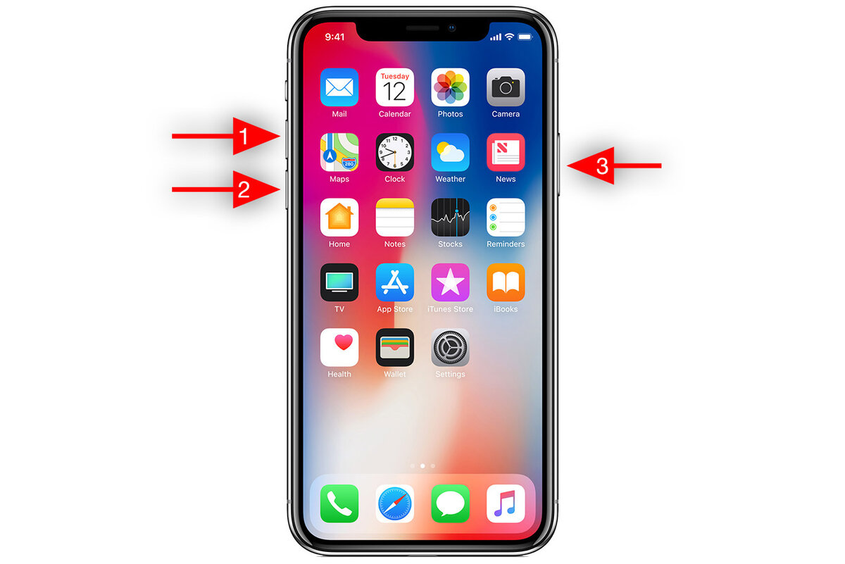 Пропало изображение iphone x