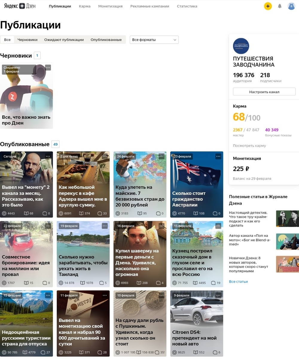 Путешествия заводчанина сегодня