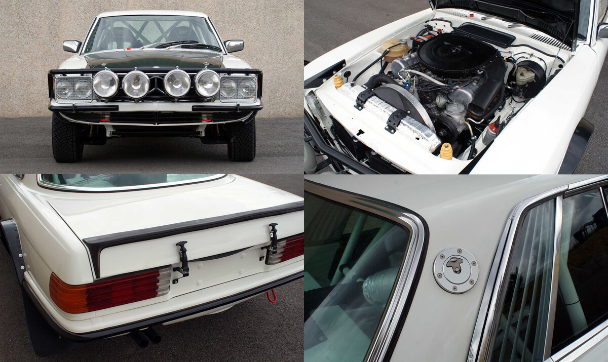 Машина наделена соответствующей документацией и может участвовать в исторических ралли. SLC 450 блистал в различных соревнованиях в конце 1970-х и начале 1980-х.