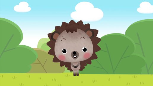 привет малыш про ежика. ежик мультяшный на полянке. мультик про ежа. песенка маленький ежик четверо ножек. ёжик мультфильм.