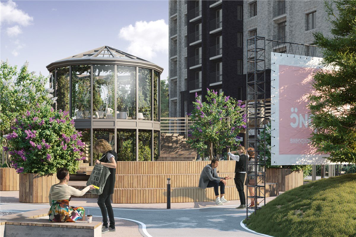 Оранжерея, амфитеатр и летний кинотеатр во дворе — любой найдет занятие по душе