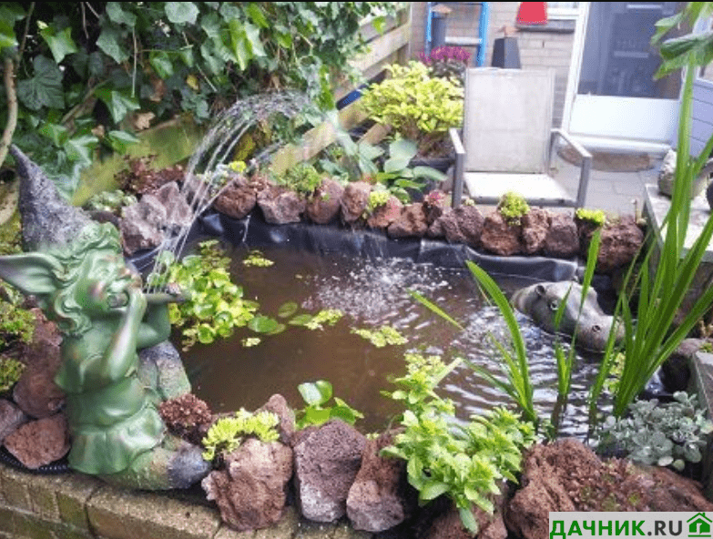 Искусственный водоем, как сделать декоративный пруд из бетона. | Бабушкина дача | Дзен