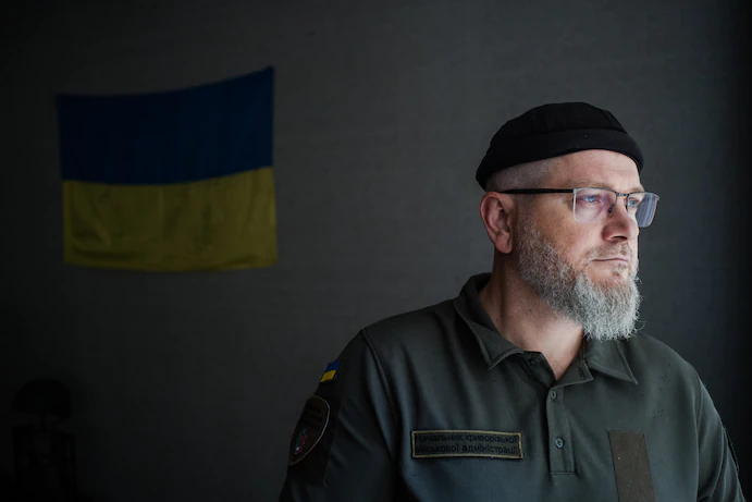 Александр Вилкул, глава военной администрации Кривого Рога, заявил, что российские войска, оккупировавшие Херсон, окапывались и укрепляли свои позиции. (Войцех Гжедзинский для The Washington Post)