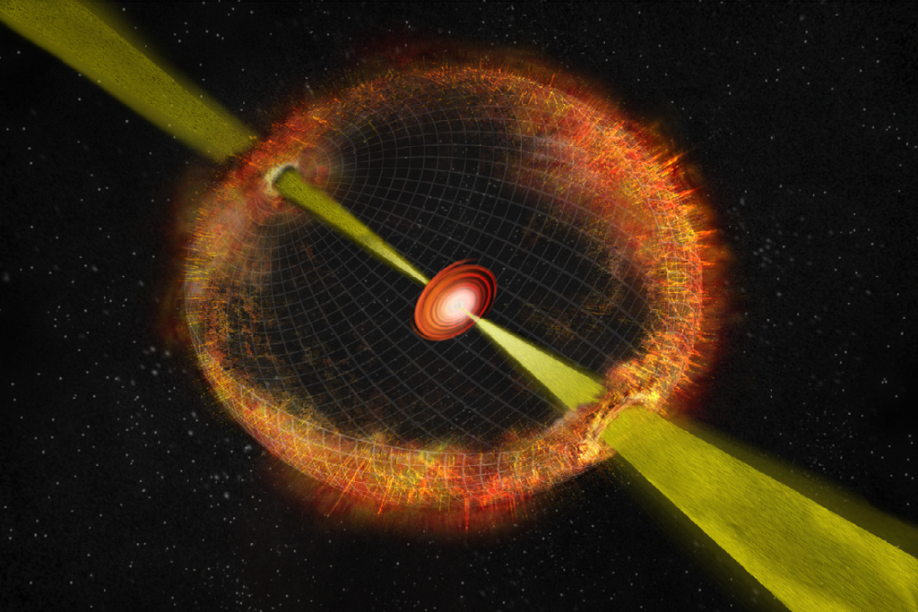 Вот так звезду сжимает