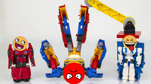 Мультик Автоботы Трансформеры шутят над Тоботами! Видео с игрушками для детей.