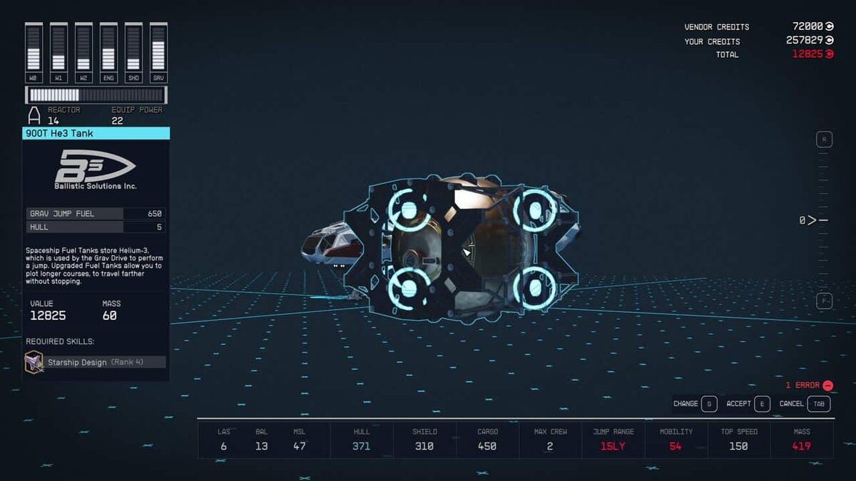 ✅Если вы хотите построить идеальный корабль в Starfield с нуля и кредиты вас не волнуют, вам понадобятся лучшие детали корабля в каждой категории.-6