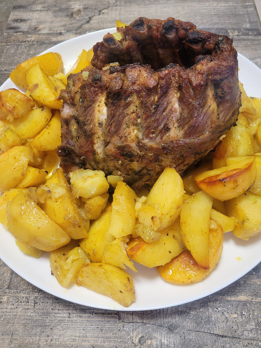 Фото автора.Готовим свиные рёбра на горячее!