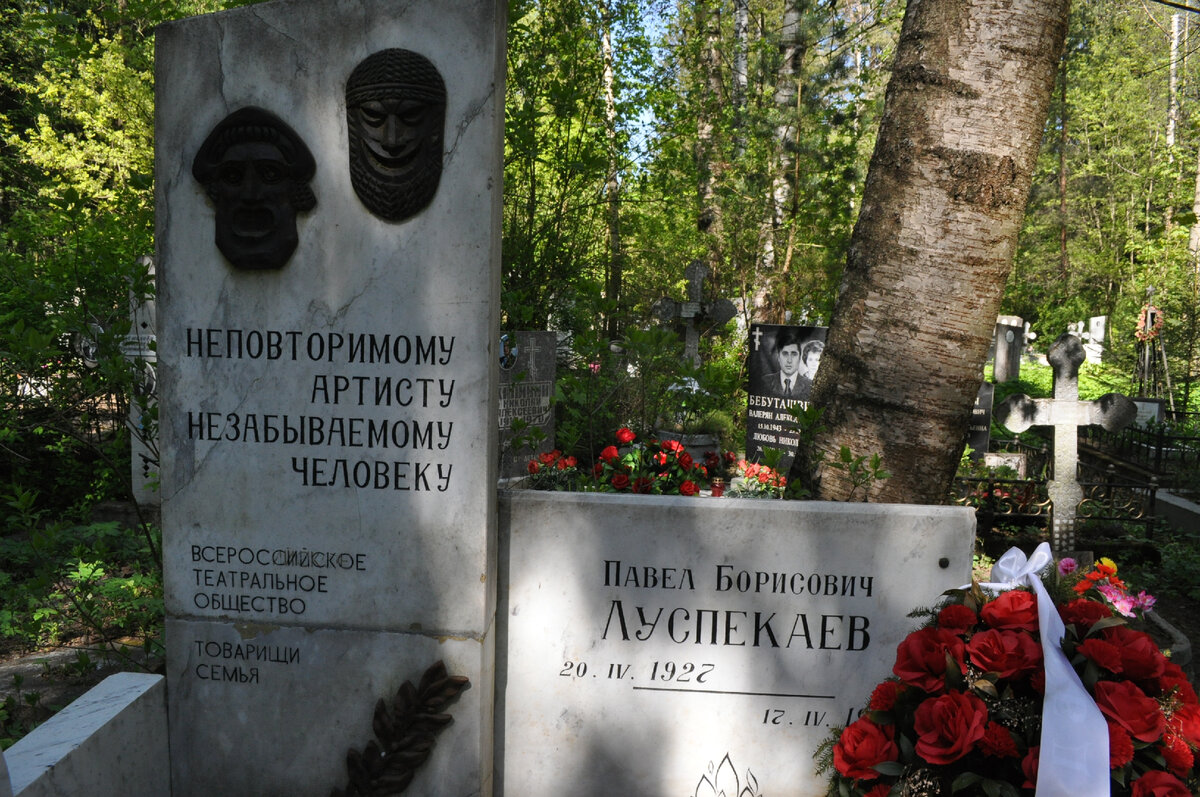 Показать могилу навального. Могила Луспекаева на Северном кладбище.