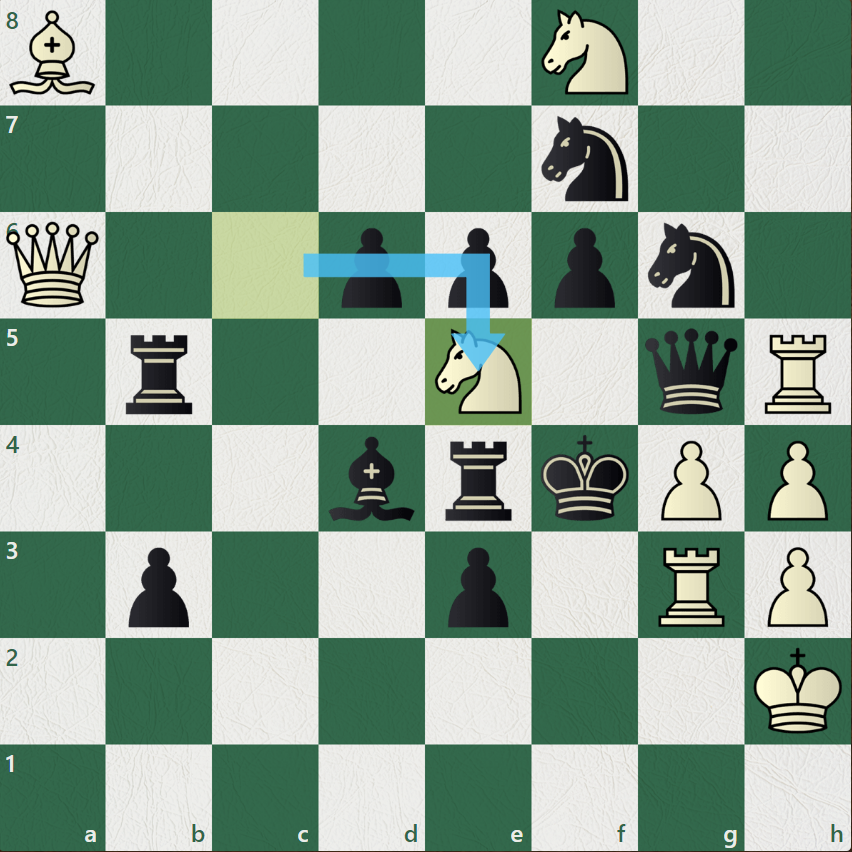 брать коня - мат, не брать - он мат и ставит)