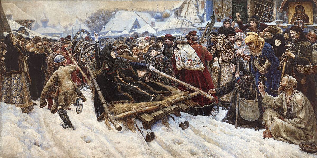 В. Суриков. Картина "Боярыня Морозова". Источник https://www.tretyakovgallery.ru/collection/boyarynya-morozova/