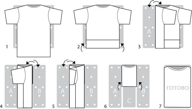 Как сложить футболку: ТОП методы