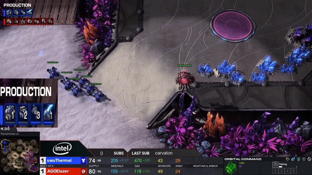 Смотрите, как красиво голландский терран показывает стандартные 6 геллионов зерговскому оверлорду. Зерг успокаивается, а ведь на самом деле геллионов гораздо больше шести!