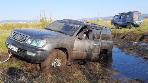 Кто проедет через ручей? Lexus LX470 vs Surf vs Pajero vs Delica. Резина зарешала! OffRoad