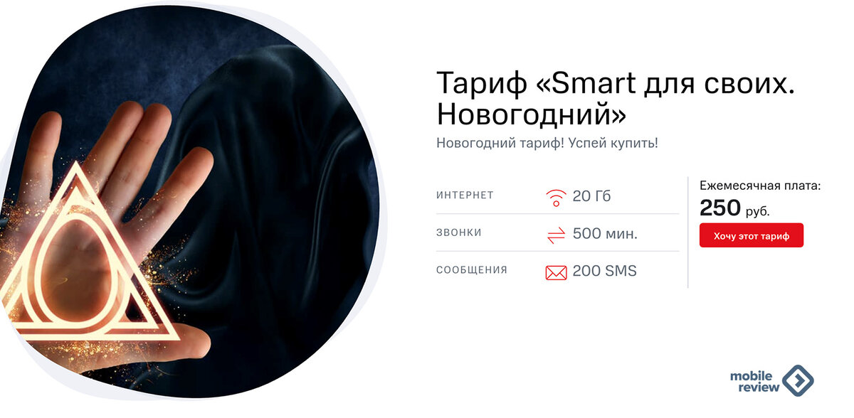 Разбираем новый тариф от МТС “Smart для своих. Новогодний” - 250 рублей за 20 ГБ трафика, много звонков и SMS. Но что МТС скрыл в описании? Привет.