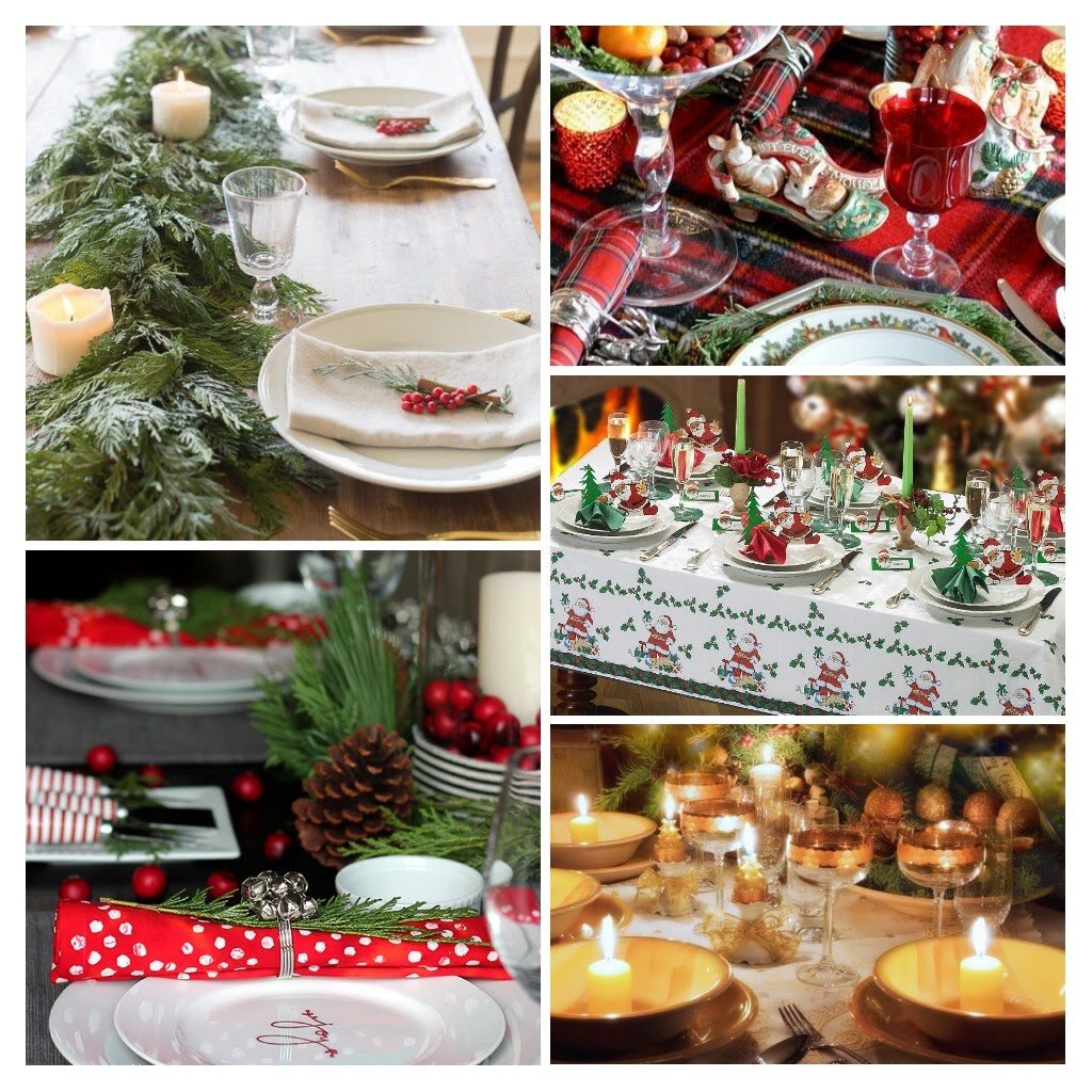 Рождественский обед, возможно аналогично был накрыт праздничный стол в рассказе Агаты Кристи "Приключения рождественского пудинга" (снимки для коллажа взяты из открытых источников в интернете). 