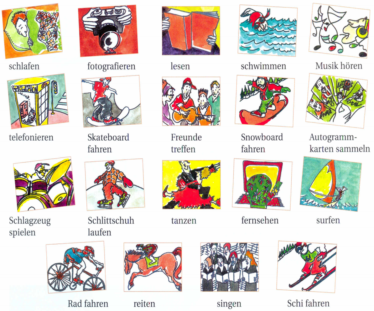 Картинка с лексикой из учебника Ping Pong. 