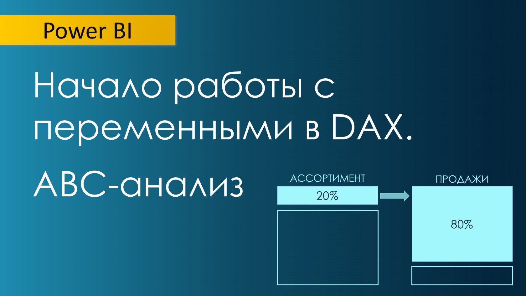 Вводим переменные в DAX / Аналогия с Excel / Статический АВС-анализ (часть  1)