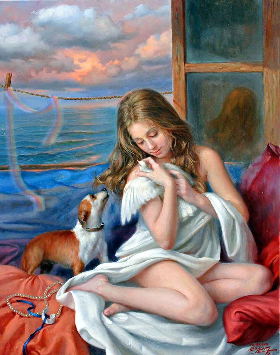 Голопопая. Алекс Алемани (Alex Alemany). Художник Alex Alemany. Алекс Алемани художник картины. Испанский художник Алекс Алемани (Alex Alemany).