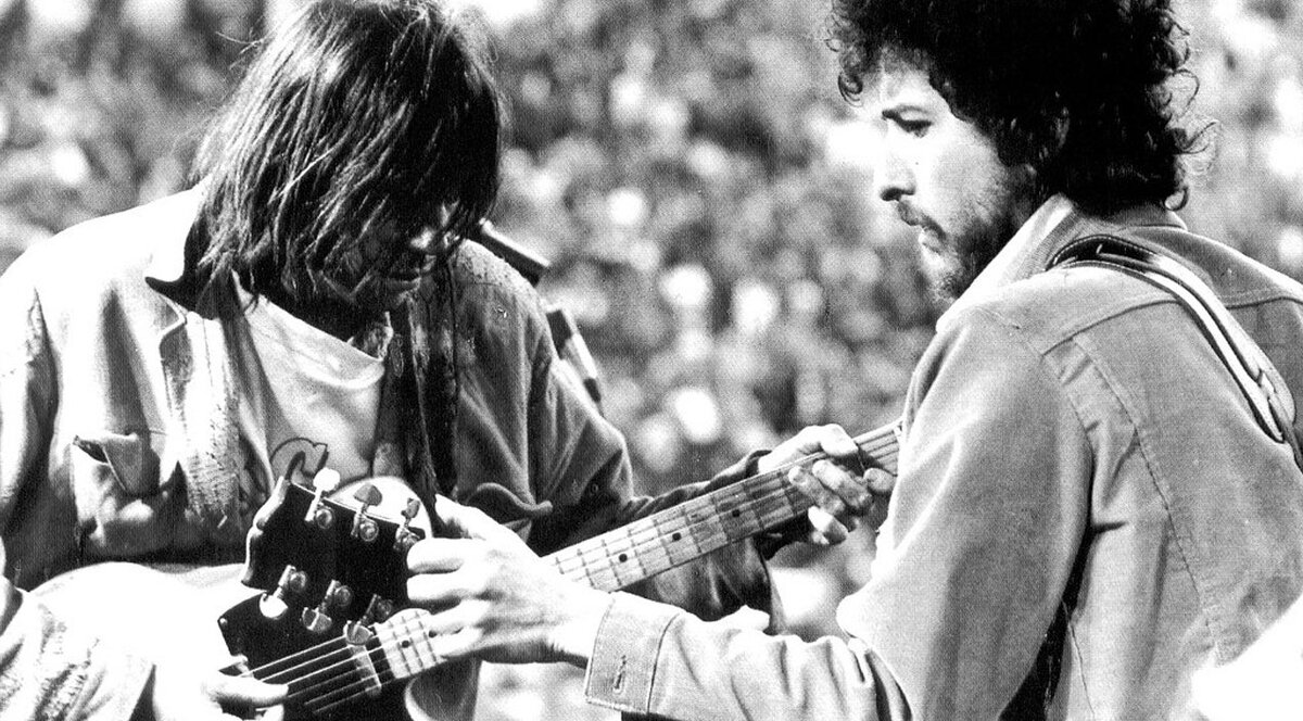 Нил Янг и Боб Дилан