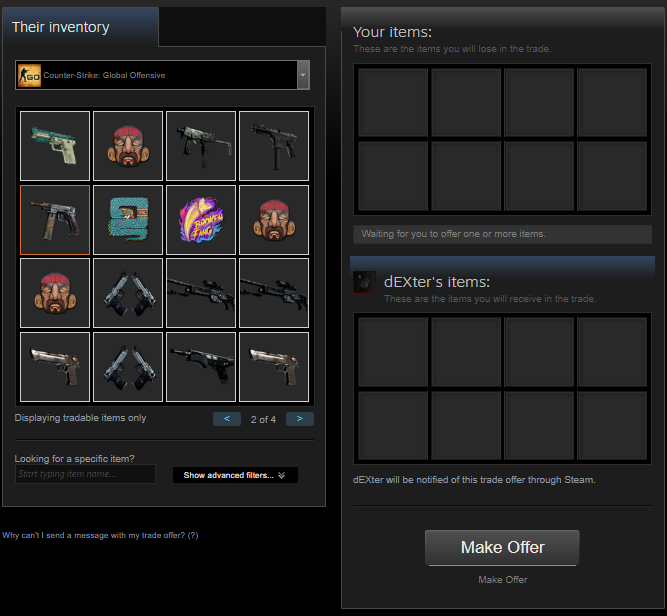 Актуальный список скинов, которые можно себе взять