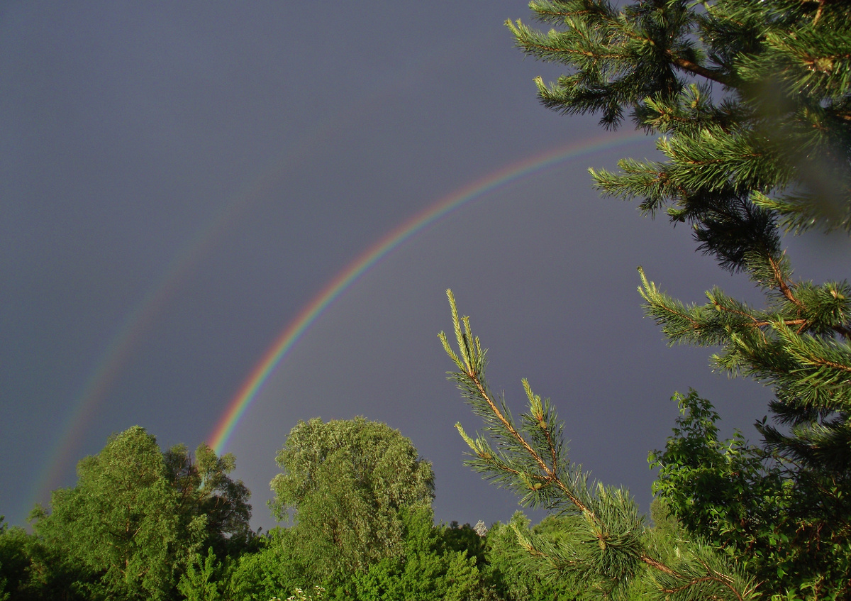 фото автора, радуга после дождя