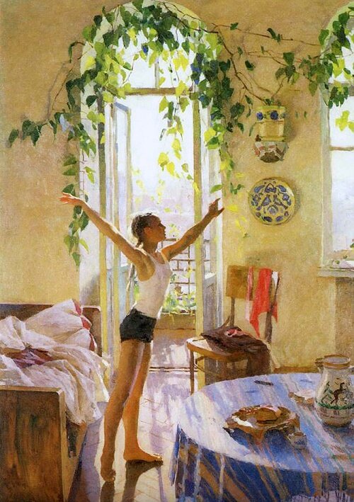 Татьяна Яблонская, «Утро» 1966 г. Источник: soviet-art.ru 