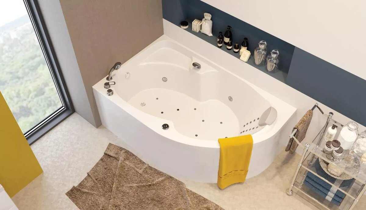В ассортименте представлены 3 асимметричные ванны 1Marka длиной 160см Ванна 1Marka ASSOL 160x100 3D визуализация ЗD модель для дизайнеров Асимметричная ванна Assol – это сочетание простоты и комфорта:-2-2