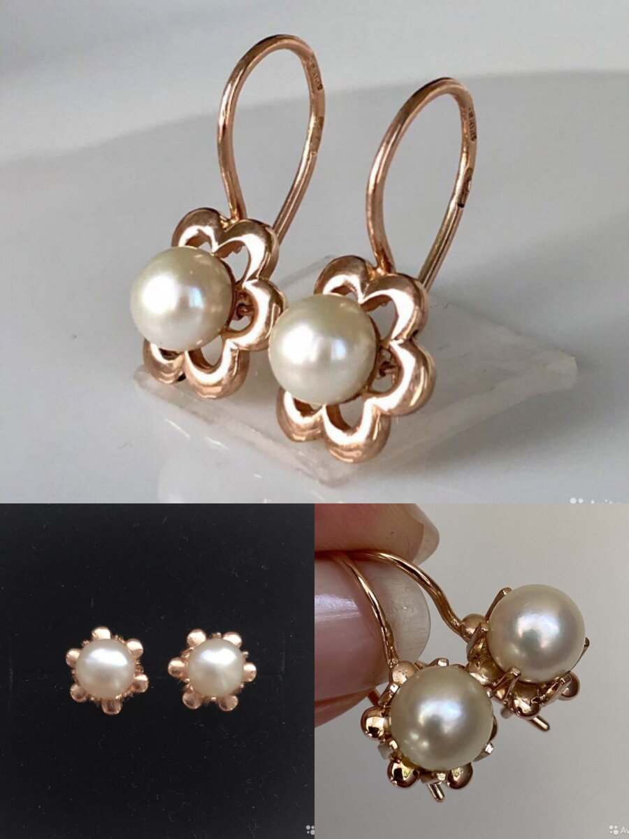 Серьги с жемчугом. 