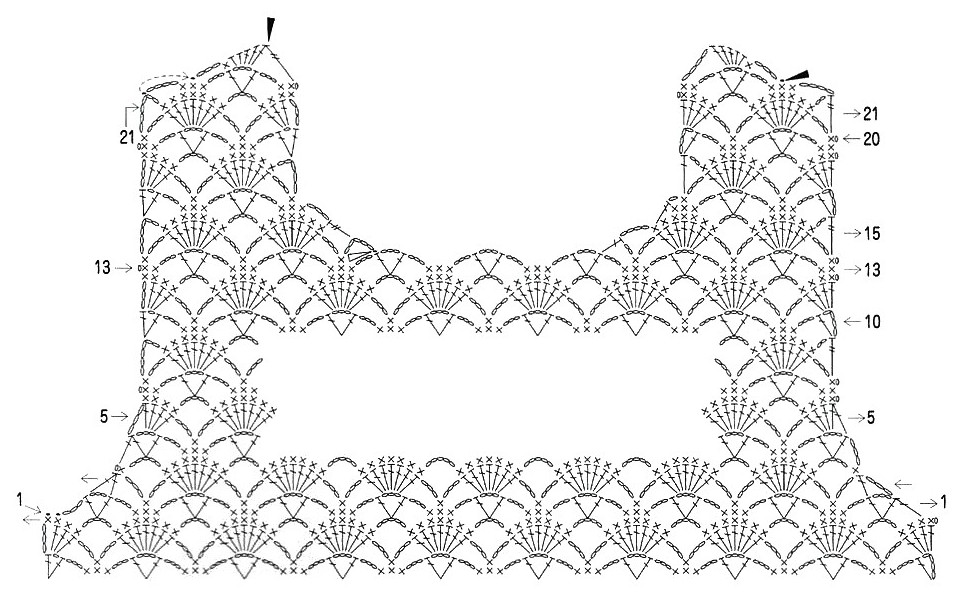 Платья узор схема крючок. Узор для блузки крючком. Квадратная горловина крючком. Квадратная горловина крючком схемы. Топ крючком от горловины.