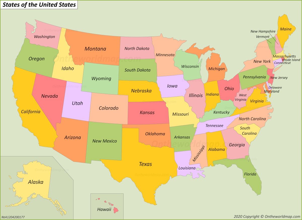 Название штата сша от могиканского. USA States Map. 50 States of America. New States in USA. Карта Штатов США С аббревиатурами.