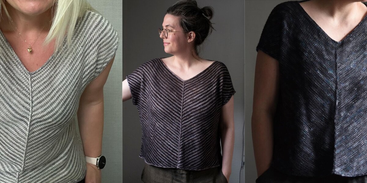 Полосатый топ спицами